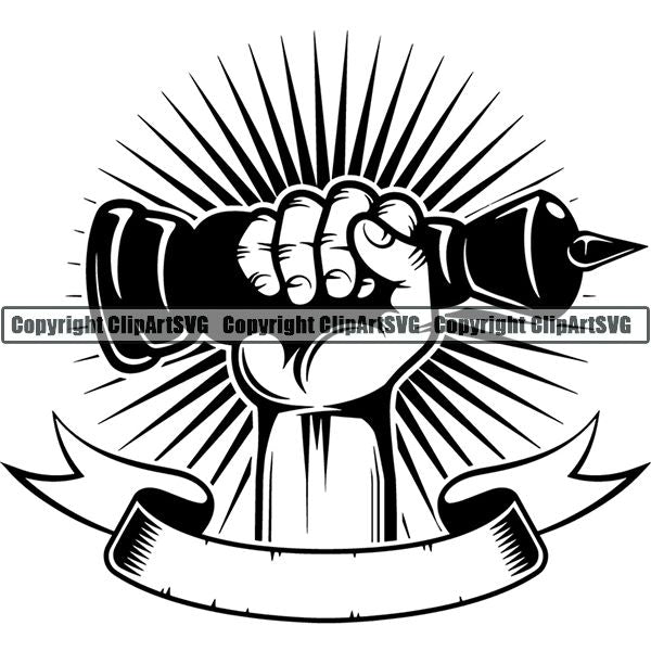 Game Chess Hand Sunburst Ribbon ClipArt SVG