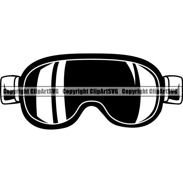 Sports Snowboarding Snowboard Skiing Ski Googles ClipArt SVG
