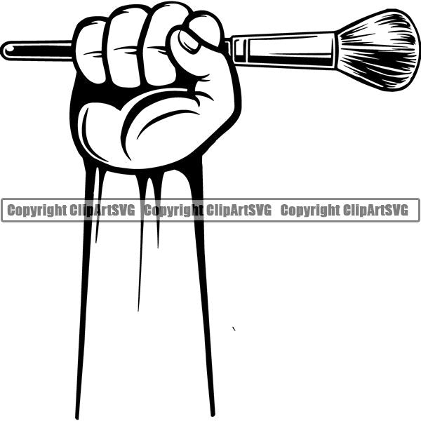 Fashion Beauty Cosmetology Cosmetics Makeup Brush tgg7a7 arm ClipArt SVG