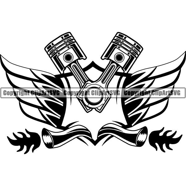 Mechanic Repair Shop Garage Logo ClipArt SVG