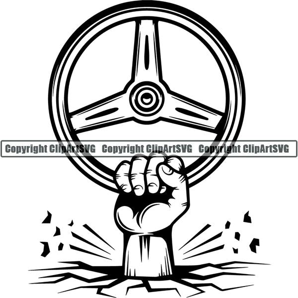 Sports Car Racing Hand Break ClipArt SVG