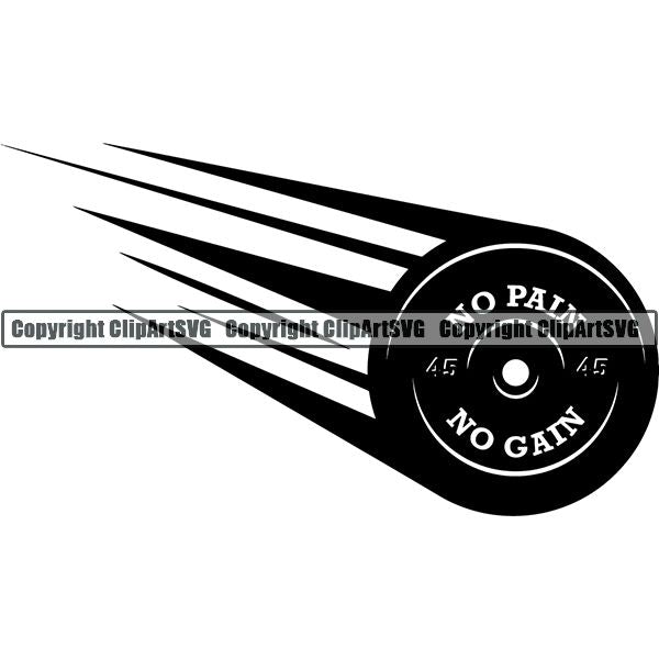 Gym Sports Bodybuilding Fitness Muscle Motion ClipArt SVG