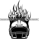 Sports Game Football Fire ClipArt SVG