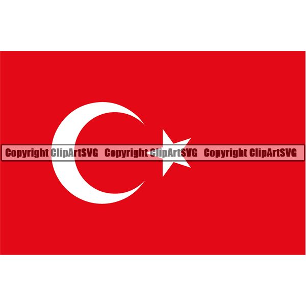 Country Flag Square Turkey ClipArt SVG