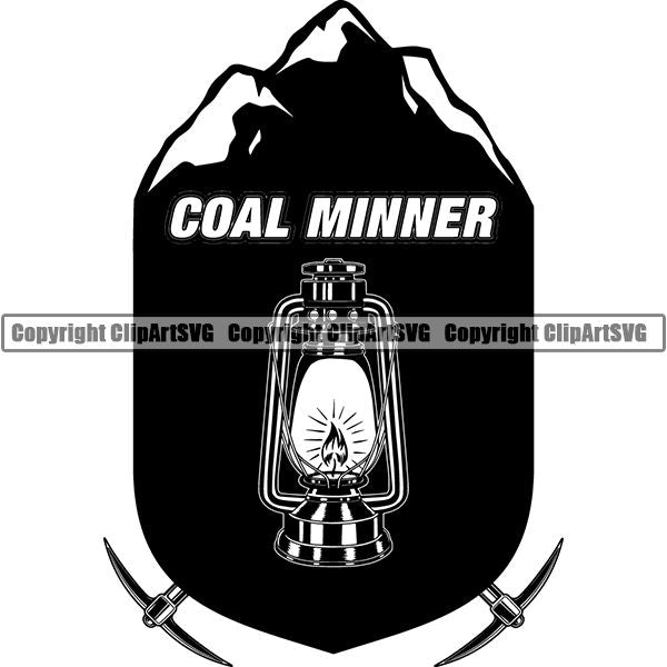 Mining Mine Miner Logo ClipArt SVG