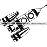 Astronaut Outer Space Shuttle Sci-Fi Science Fiction Rocket Space Ship ClipArt SVG