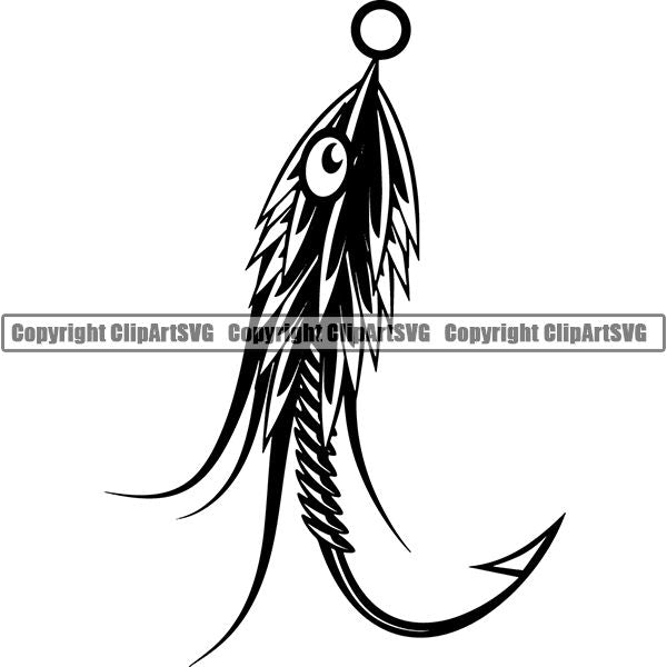 Sports Game Fishing Hunting Fish Hunt Lure ClipArt SVG