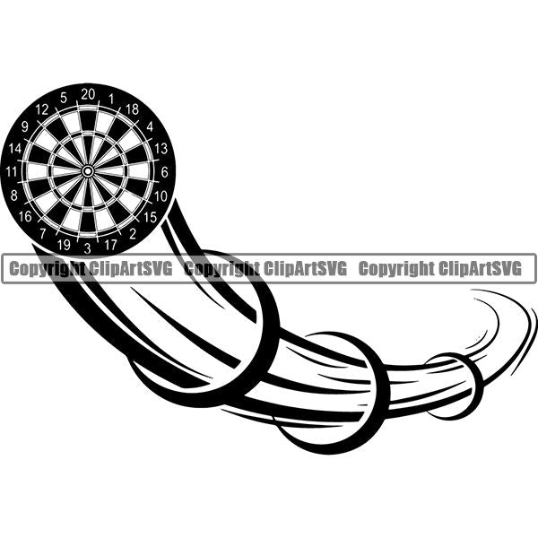 Sports Game Darts Motion ClipArt SVG