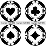 Game Poker Chips ClipArt SVG