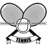 Sports Game Tennis Logo ClipArt SVG