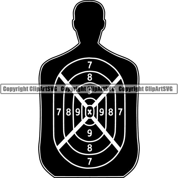 Military Weapon Gun Target ClipArt SVG