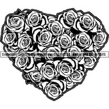 Nature Flower Heart Roses