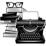 Occupation Teacher Writer Typewriter Books Glasses.jpg