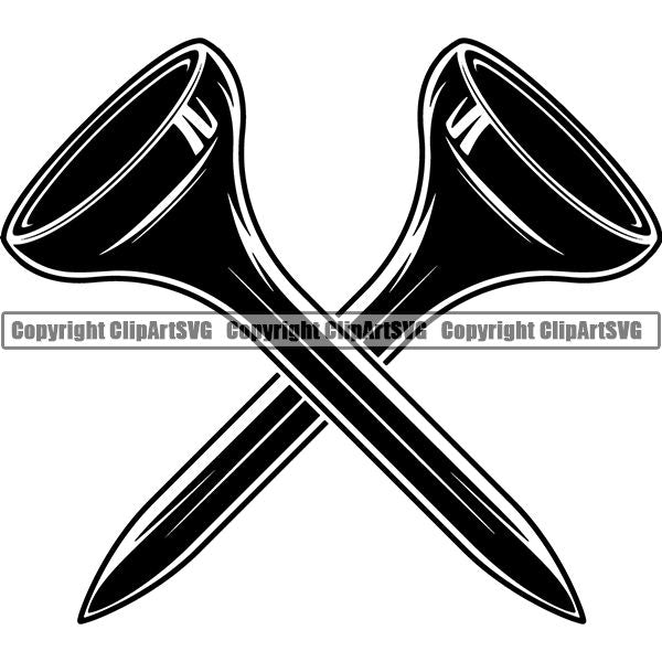 Sports Game Golf Tee ClipArt SVG