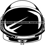 Astronaut Outer Space Shuttle Sci-Fi Science Fiction Helmet ClipArt SVG