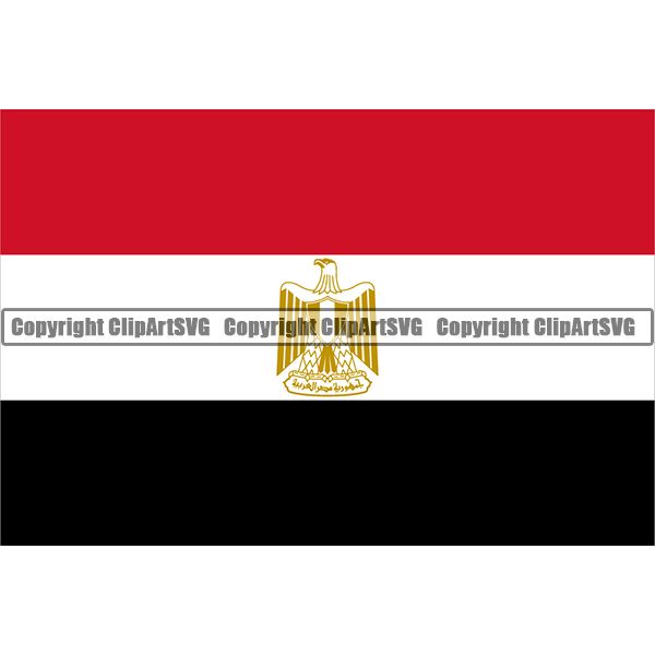 Country Flag Square Egypt ClipArt SVG