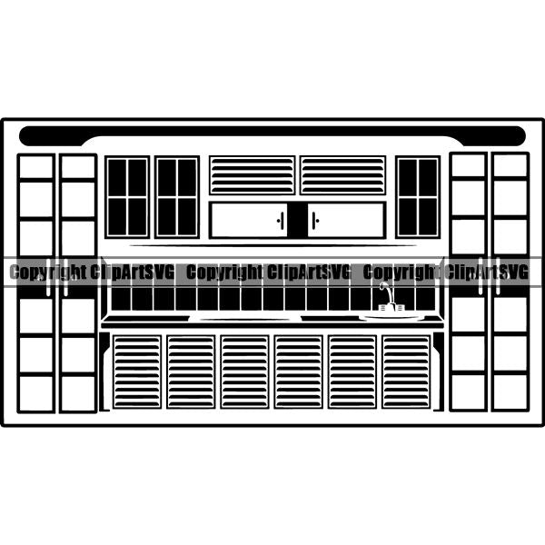 House Furniture Kitchen ClipArt SVG