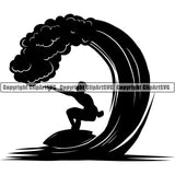 Sports Surfing Surf Wave ClipArt SVG