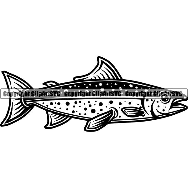 Sports Game Fishing Hunting Fish Hunt Fly Trout ClipArt SVG