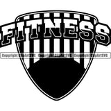 Gym Sports Bodybuilding Fitness Muscle Text ClipArt SVG