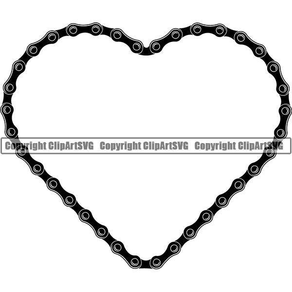 Sports Bicycle Chain Black Highlight Heart.jpg