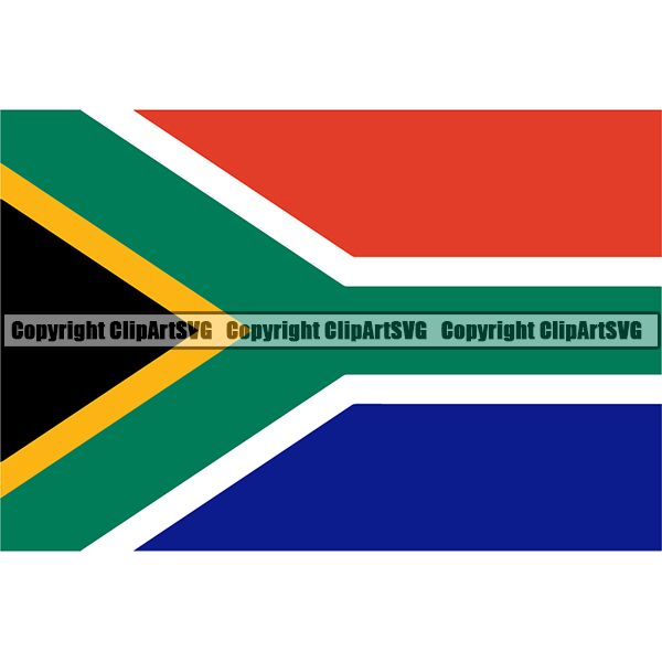 Country Flag Square South Africa ClipArt SVG