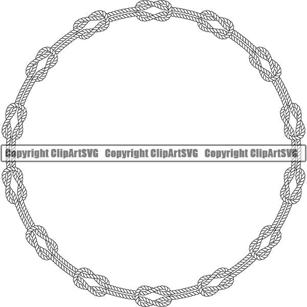 Rope Design Element Nautical Ship Sailing Boat Boating Sail Sailboat Knot ClipArt SVG