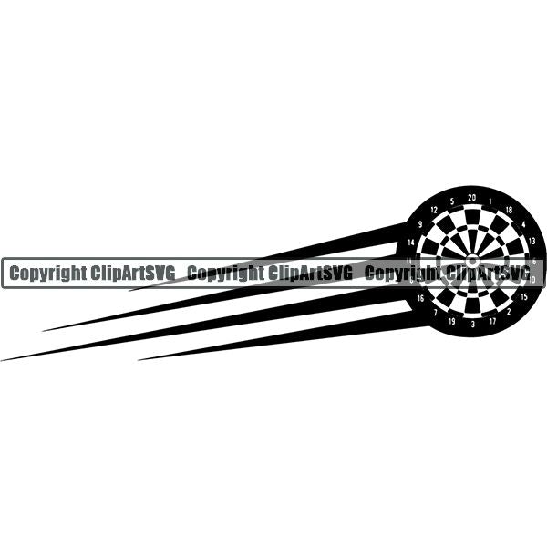 Sports Game Darts Board Motion ClipArt SVG