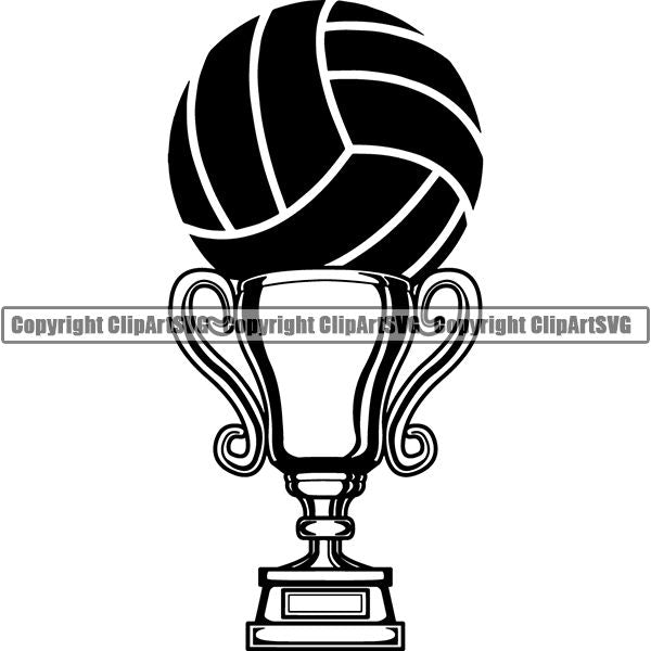 Sports Game Volleyball Logo ClipArt SVG