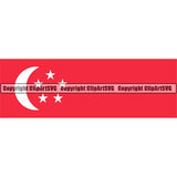 Country Flag Square Singapore ClipArt SVG