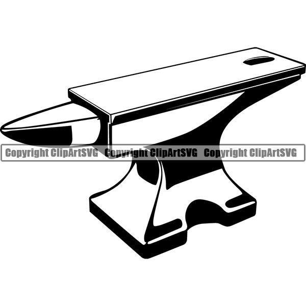 Blacksmith Metalwork Metal Forge Weld Welder Welding Anvil ClipArt SVG