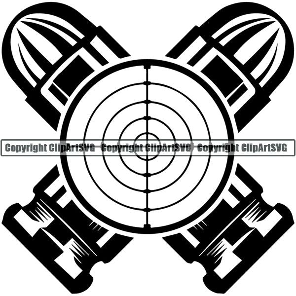 Military Weapon Gun Logo ClipArt SVG