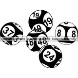 Game Lottery Balls ClipArt SVG
