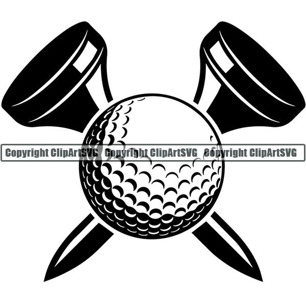 Sports Game Golf Logo ClipArt SVG