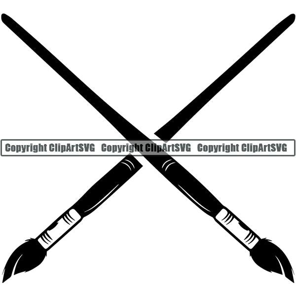 Painting Painter Artist Art Paintbrush Canvas Logo ClipArt SVG