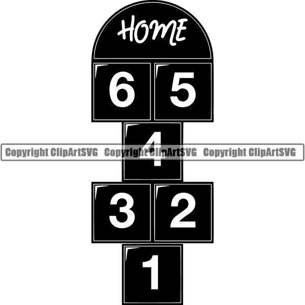 Game Hop Scotch ClipArt SVG