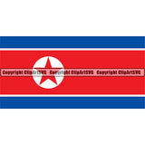 Country Flag Square North Korea ClipArt SVG