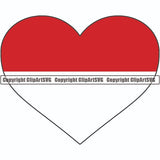 Country Flag Heart Indonesia ClipArt SVG