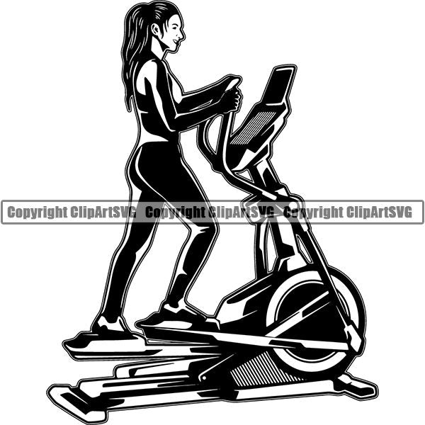 Gym Sports Bodybuilding Fitness Muscle ClipArt SVG