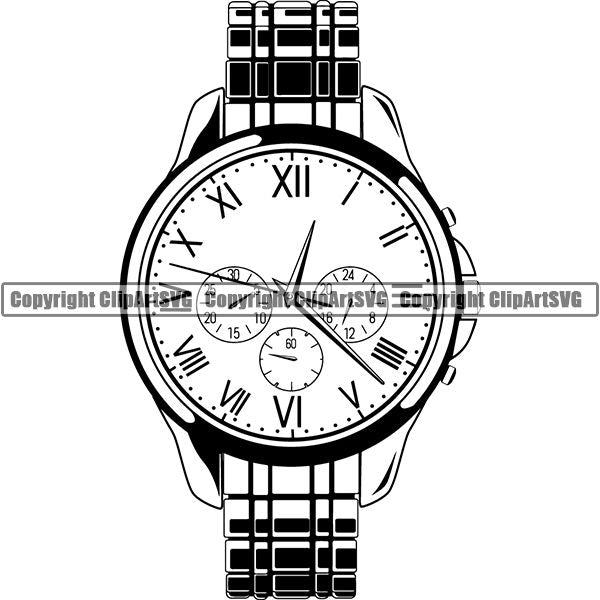 Clothes Jewelry Watch ClipArt SVG