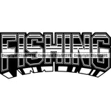 Sports Game Fishing Hunting Fish Hunt Text ClipArt SVG