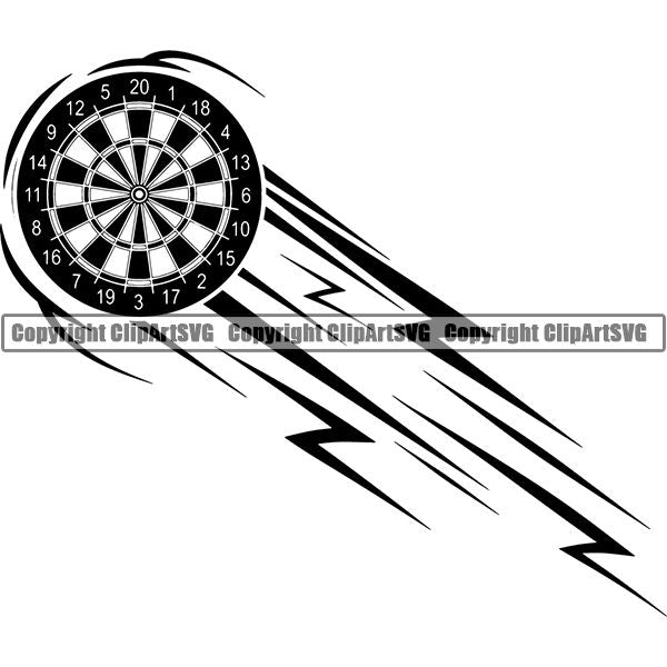 Sports Game Darts Motion ClipArt SVG