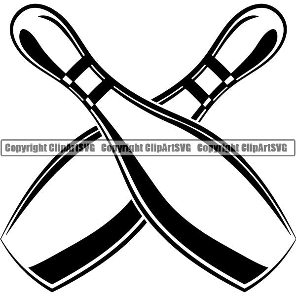 Sports Game Bowling Bowler Bowl Pin ClipArt SVG