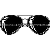 Clothes Sunglasses Aviators ClipArt SVG