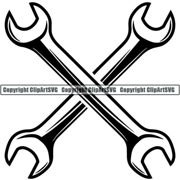 Mechanic Repair Shop Garage Logo ClipArt SVG