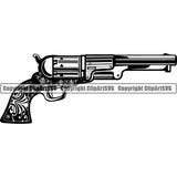 Occupation Cowboy Gun Revolver ClipArt SVG