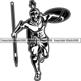 Spartan Warrior Gladiator Mask ClipArt SVG