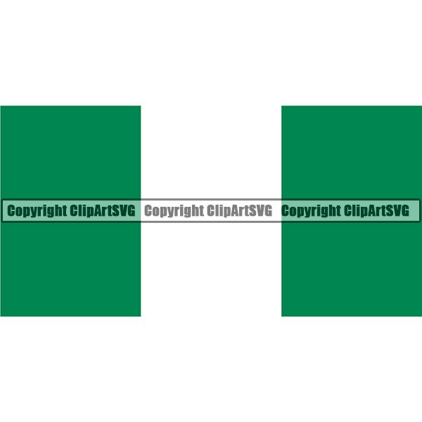 Country Flag Square Nigeria ClipArt SVG