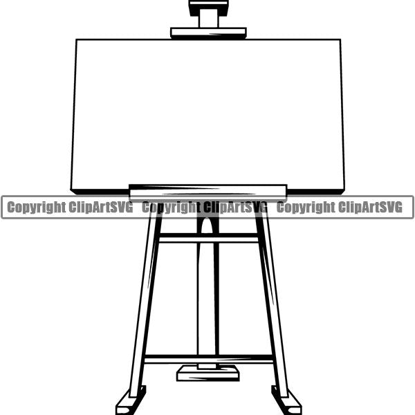 Painting Painter Artist Art Paintbrush Canvas Logo ClipArt SVG