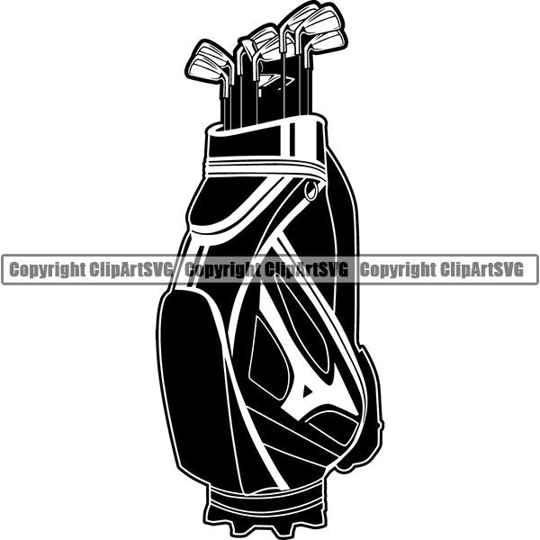 Sports Game Golf Clubs ClipArt SVG